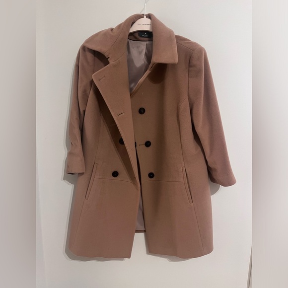 Mauve wool blend women’s coat - Picture 5 of 5